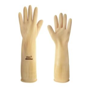 LUVA LATEX RANHURADA NATURAL VOLK - CA.15100/ 48060/ 48809