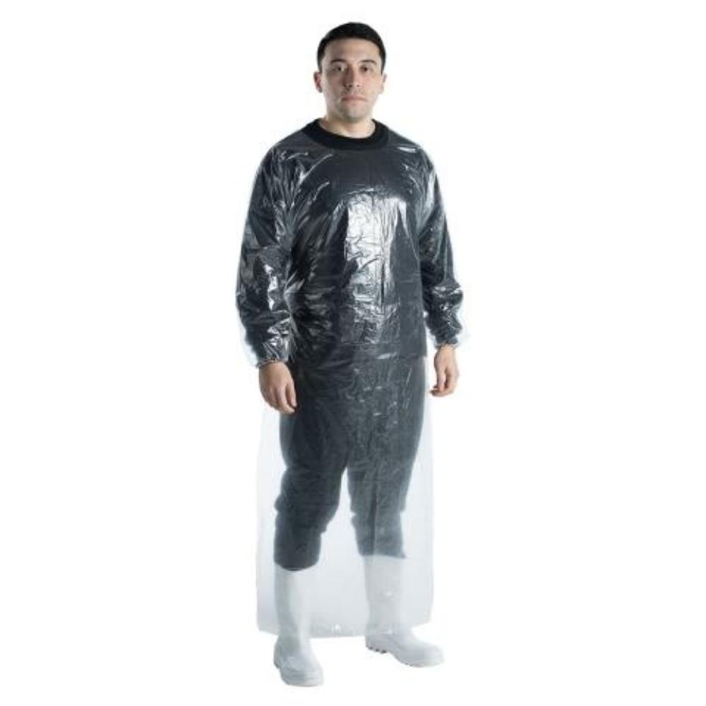 AVENTAL BARBEIRO POLIETILENO LEITOSO 170X140X004 C/ELASTICO BRASMO - CA.14822